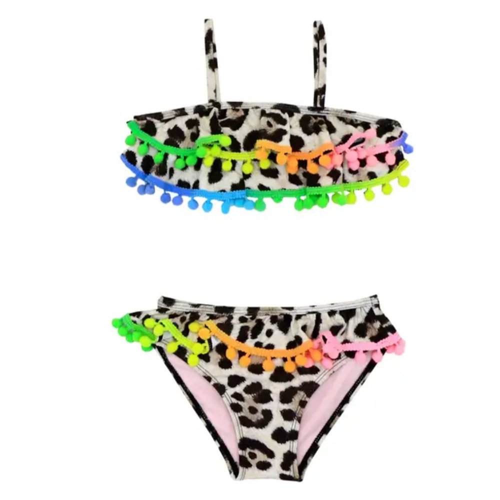 NWT Beach Lingo Kids' Over the Shoulder Two-Piece Swimsuit - 16